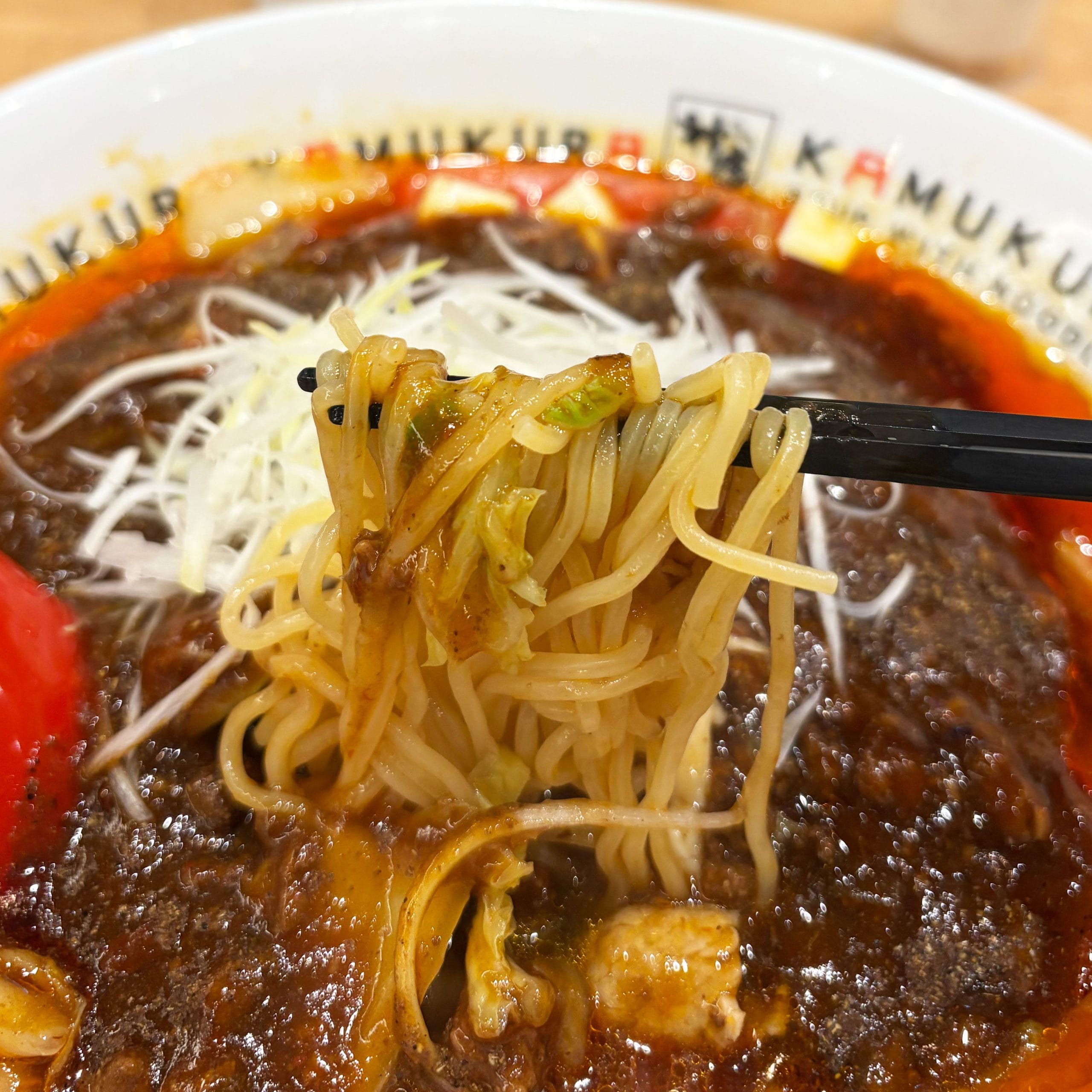 どうとんぼり神座 麻婆麺 麺リフト