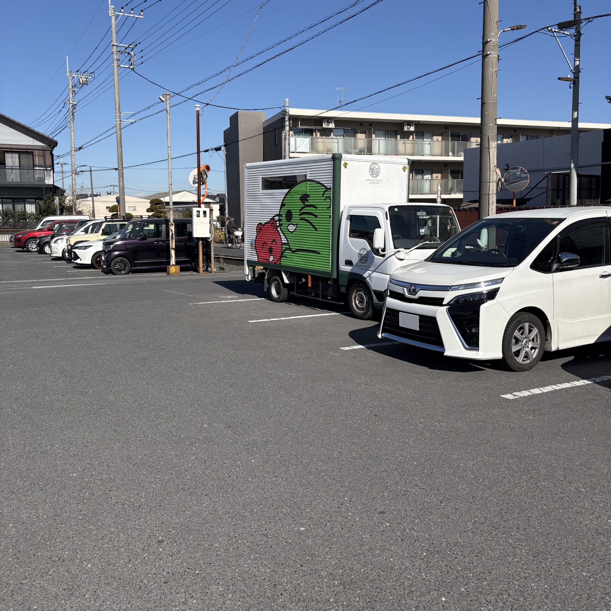 草加健康センター 駐車場 サウナトラック